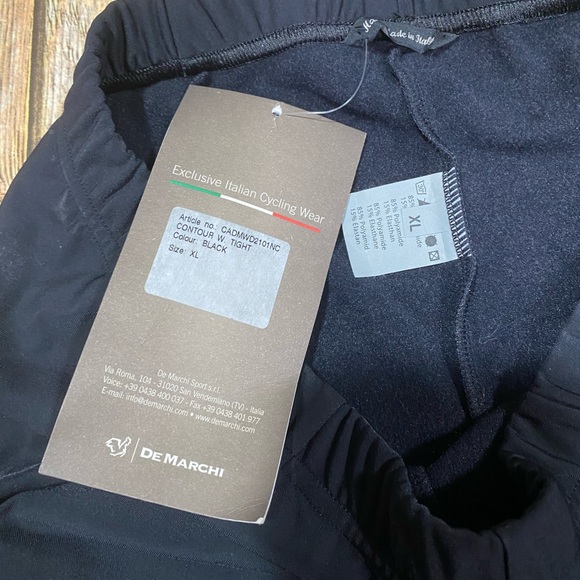 De Marchi Contour Womens Tights Black Cycling Pants New Size Xl - Picture 3 of 8